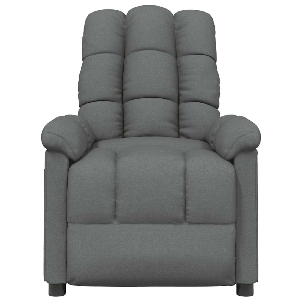Poltrona Reclinabile in Tessuto Grigio Scuro