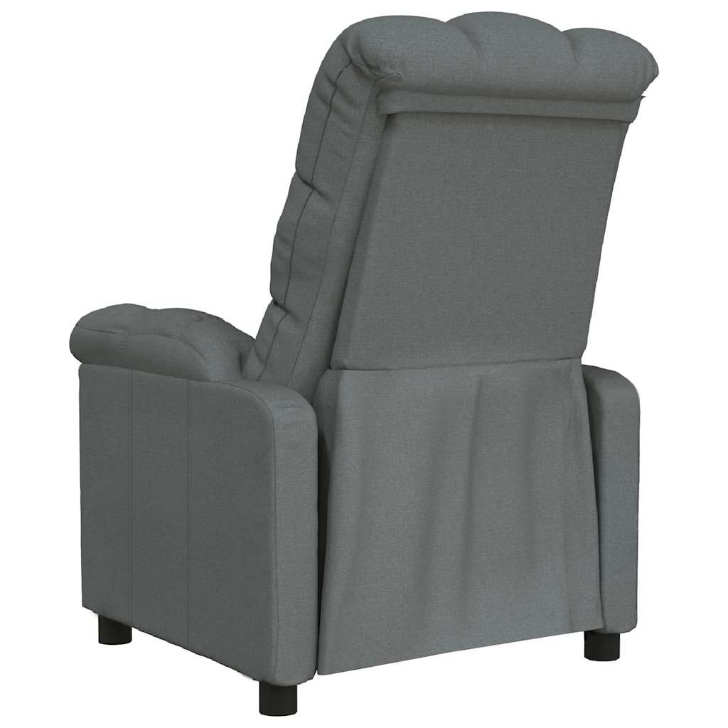 Poltrona Reclinabile in Tessuto Grigio Scuro
