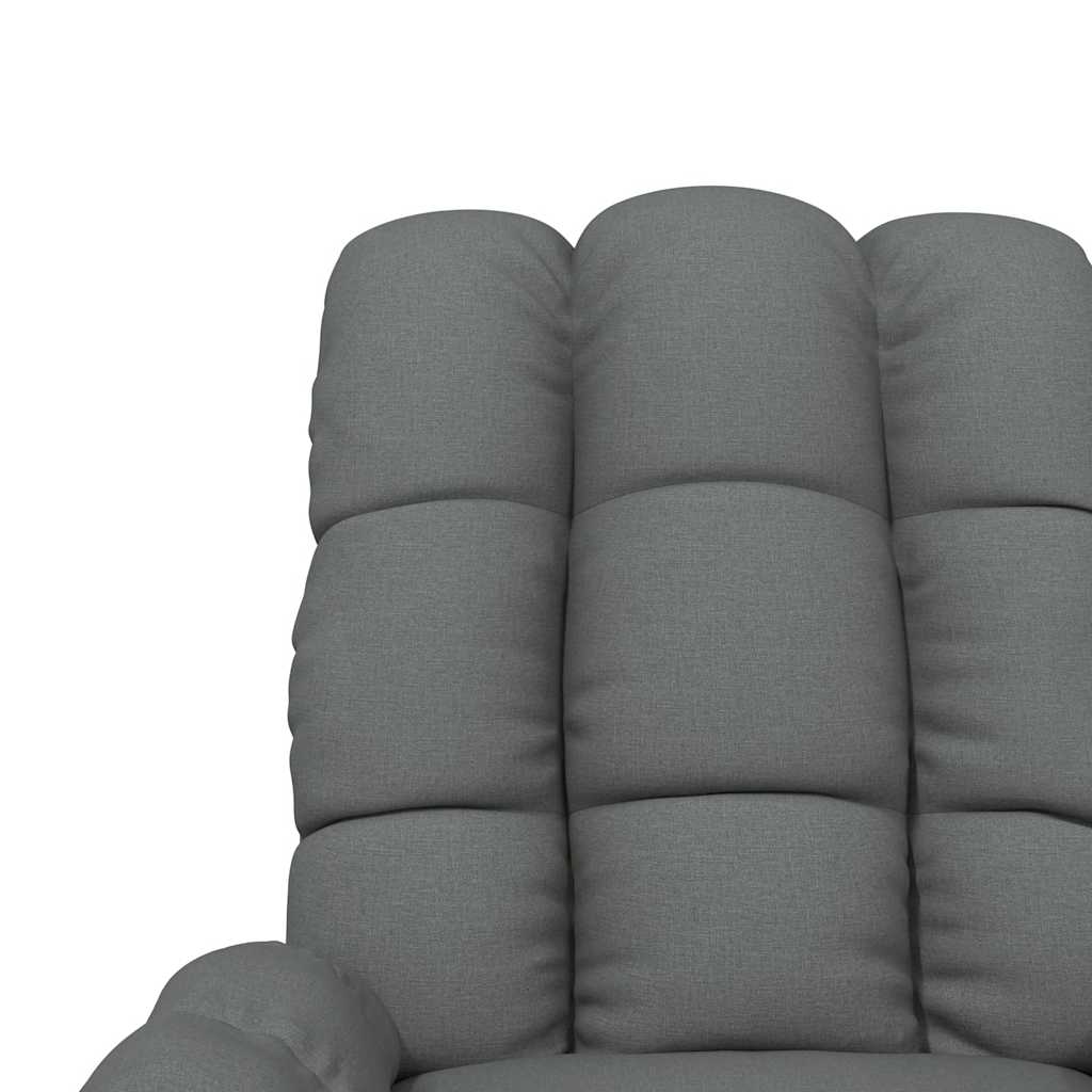 Poltrona Reclinabile in Tessuto Grigio Scuro
