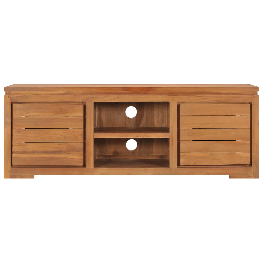 Mobile Porta TV 110x30x40 cm in Legno Massello di Teak