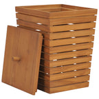 Cesto Portabiancheria 30x30x45 cm in Massello di Teak