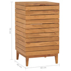 Cesto Portabiancheria 40x40x70 cm in Massello di Teak