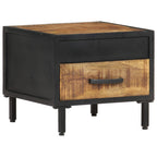Comodino 40x40x35 cm in Legno di Mango Grezzo
