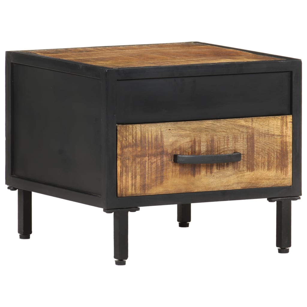 Comodino 40x40x35 cm in Legno di Mango Grezzo