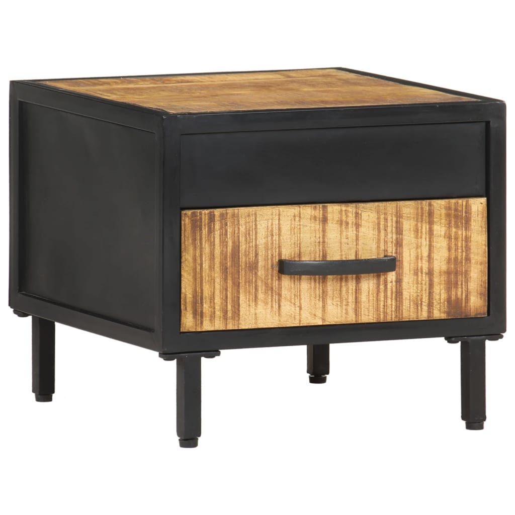 Comodino 40x40x35 cm in Legno di Mango Grezzo
