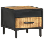 Comodino 40x40x35 cm in Legno di Mango Grezzo