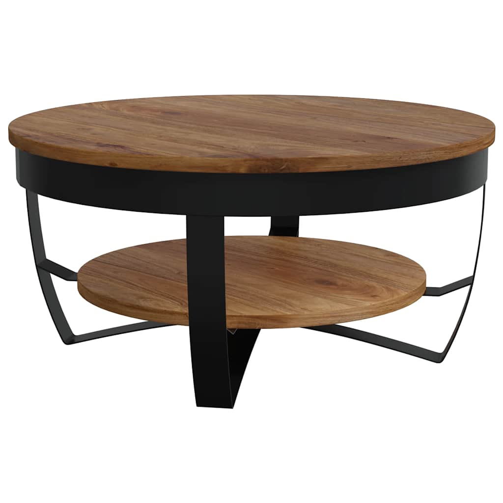 Tavolino da Salotto 65x65x32 cm in Legno Massello d'Acacia
