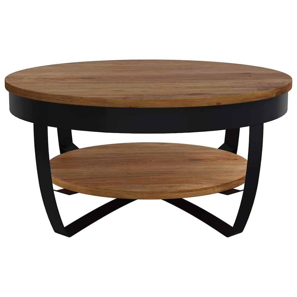 Tavolino da Salotto 65x65x32 cm in Legno Massello d'Acacia