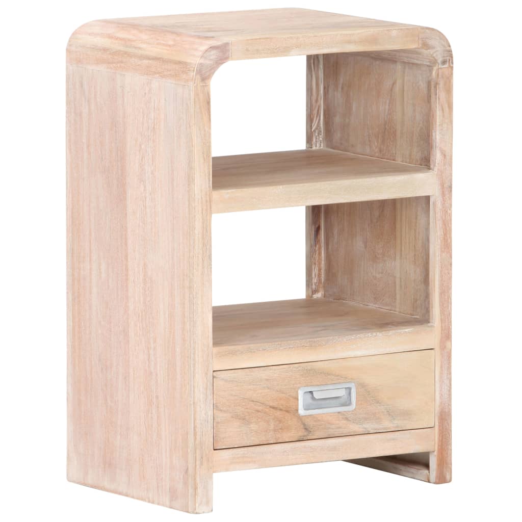 Comodino 40x30x60 cm in Legno Massello di Acacia