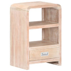 Comodino 40x30x60 cm in Legno Massello di Acacia