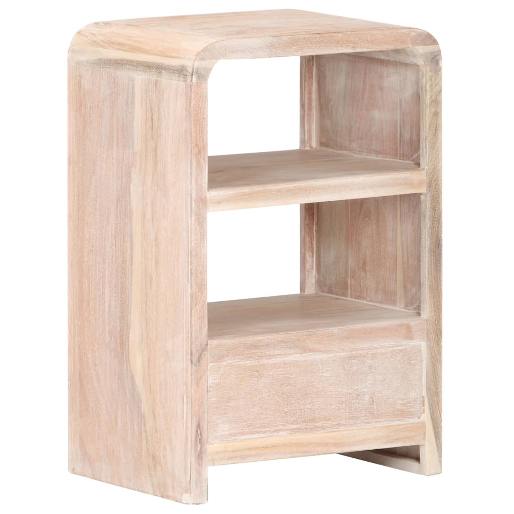 Comodino 40x30x60 cm in Legno Massello di Acacia