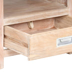 Comodino 40x30x60 cm in Legno Massello di Acacia