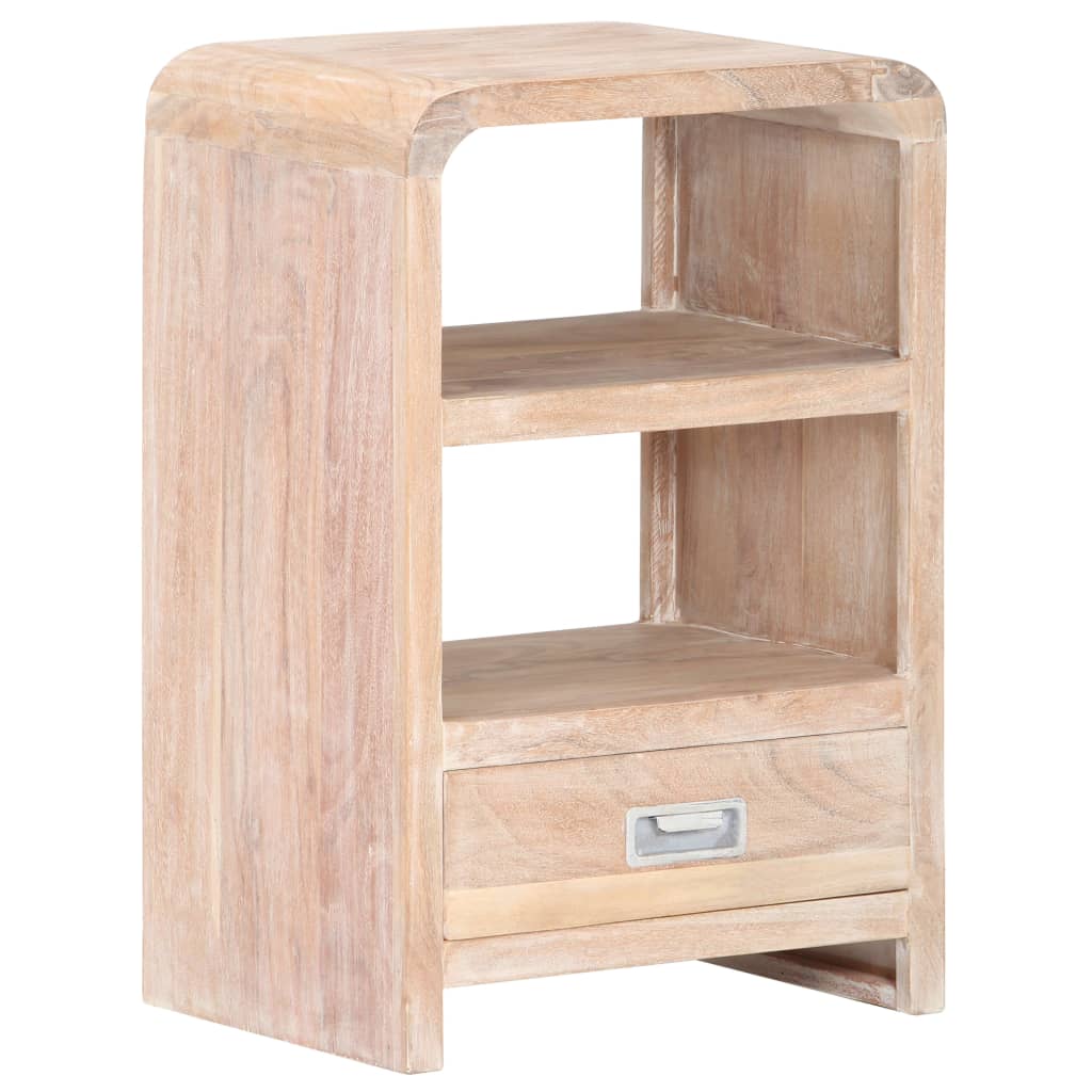 Comodino 40x30x60 cm in Legno Massello di Acacia