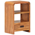 Comodino 40x30x60 cm in Legno Massello Acacia Finitura Ambra