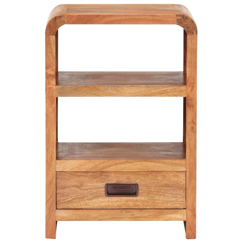 Comodino 40x30x60 cm in Legno Massello Acacia Finitura Ambra