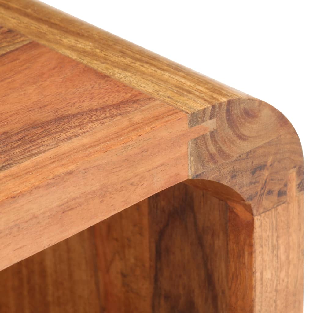 Comodino 40x30x60 cm in Legno Massello Acacia Finitura Ambra