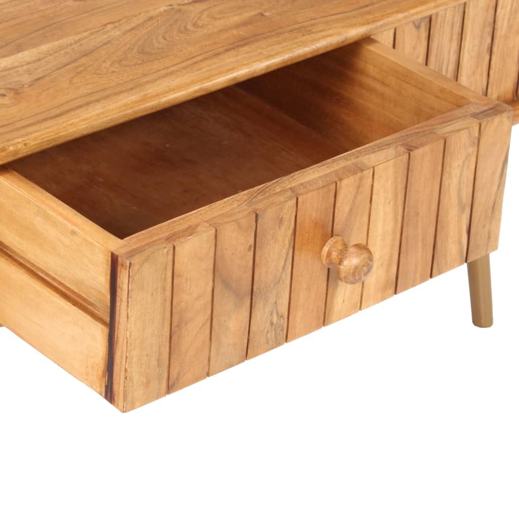 Tavolino da Salotto 100x50x40 cm in Legno Massello di Acacia