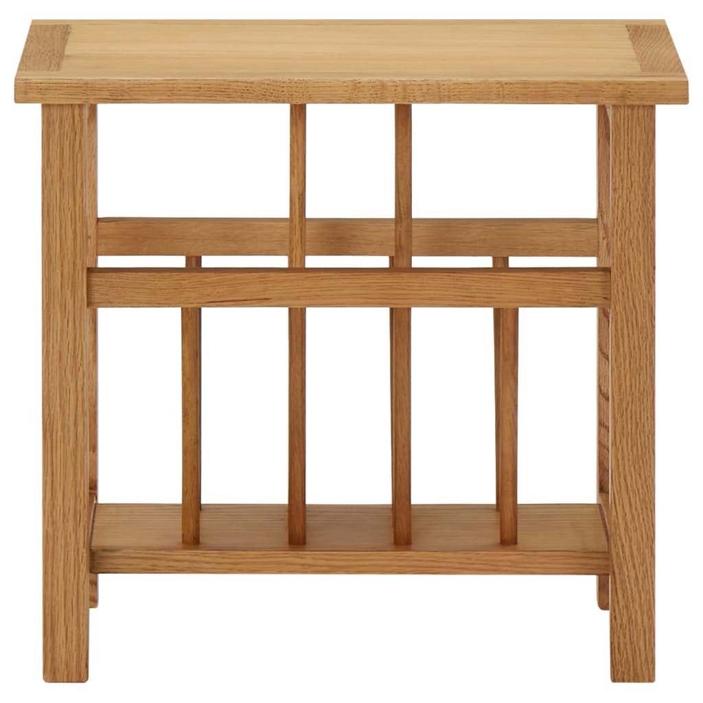 Tavolino con Portariviste 45x27x42 cm Massello di Rovere