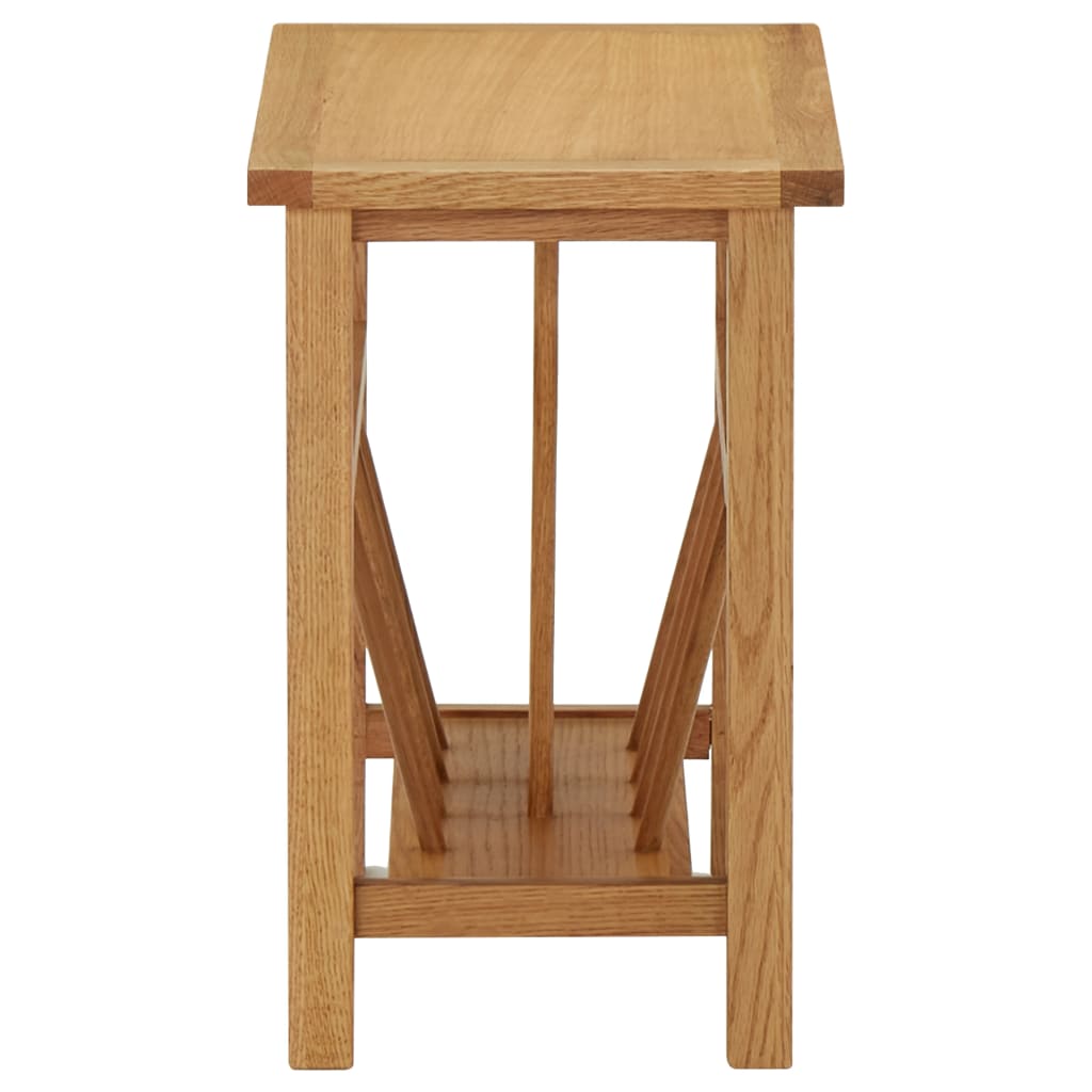 Tavolino con Portariviste 45x27x42 cm Massello di Rovere