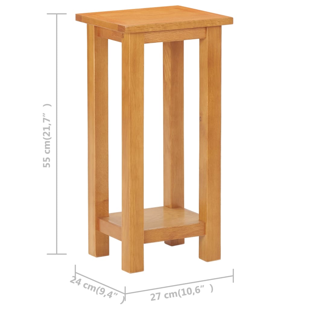 Tavolino da Salotto 27x24x55 cm in Massello di Rovere
