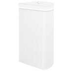Cesto Portabiancheria Angolare in Bambù Bianco 60 L