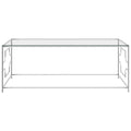 Tavolino da Caffè Argento 120x60x45 cm in Acciaio Inox e Vetro