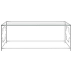 Tavolino da Caffè Argento 120x60x45 cm in Acciaio Inox e Vetro