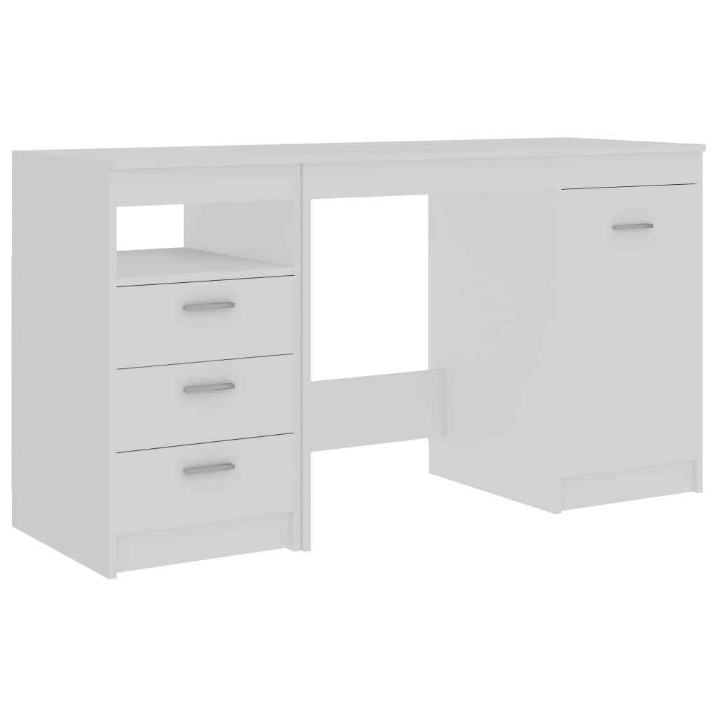 Scrivania Bianca 140x50x76 cm in Legno Multistrato