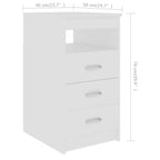 Scrivania Bianca 140x50x76 cm in Legno Multistrato