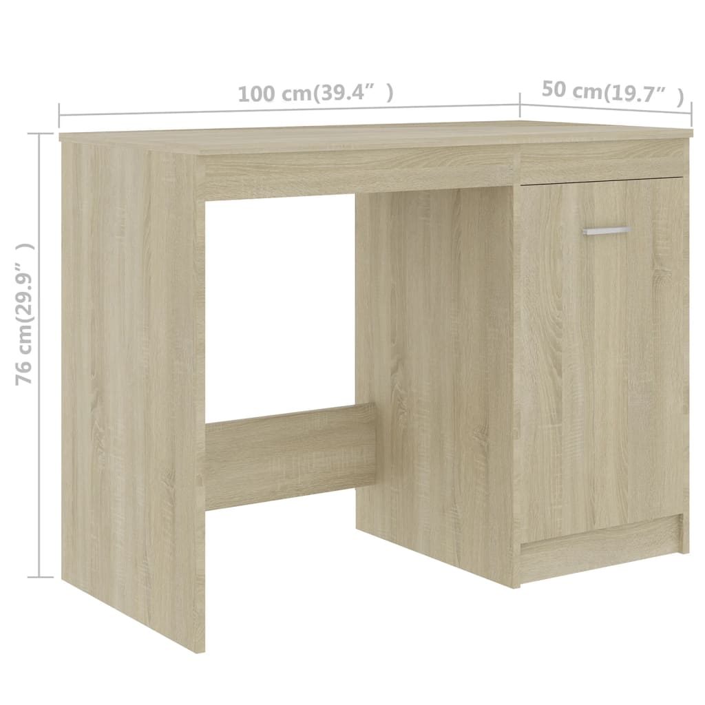 Scrivania Rovere Sonoma 140x50x76 cm in Truciolato