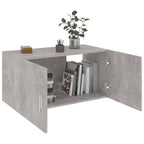 Armadietto Parete Grigio Cemento 80x39x40 cm Legno Multistrato