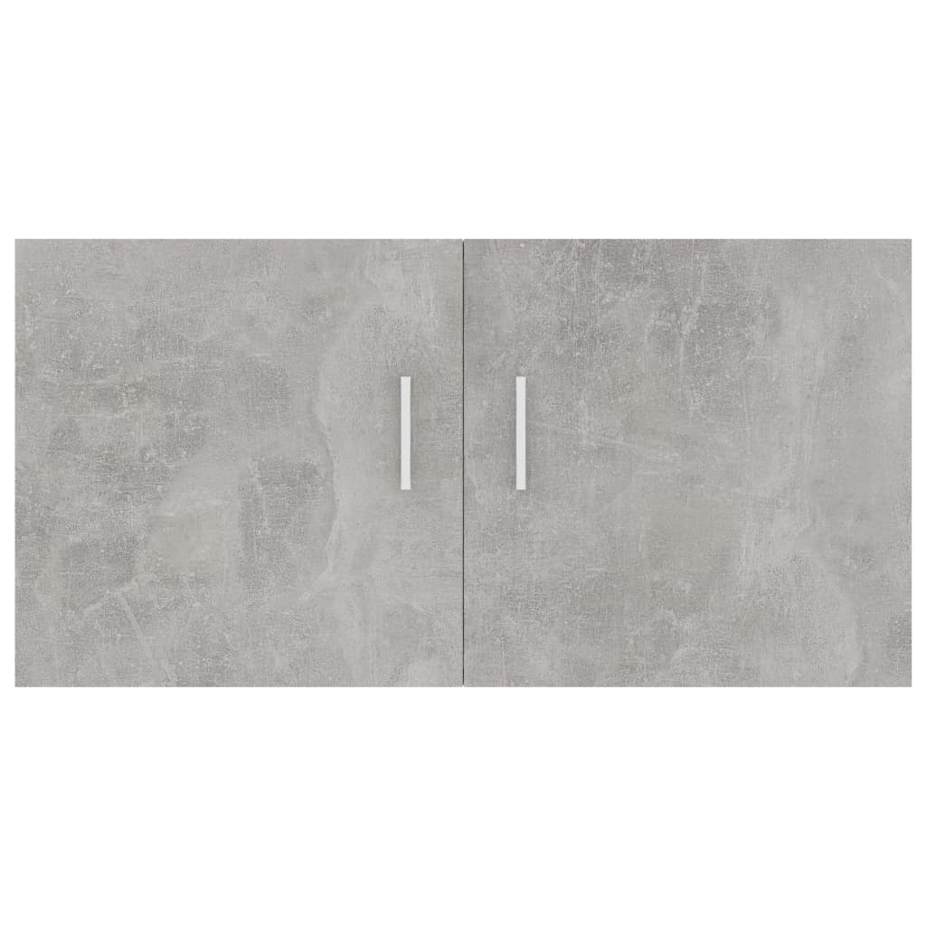 Armadietto Parete Grigio Cemento 80x39x40 cm Legno Multistrato