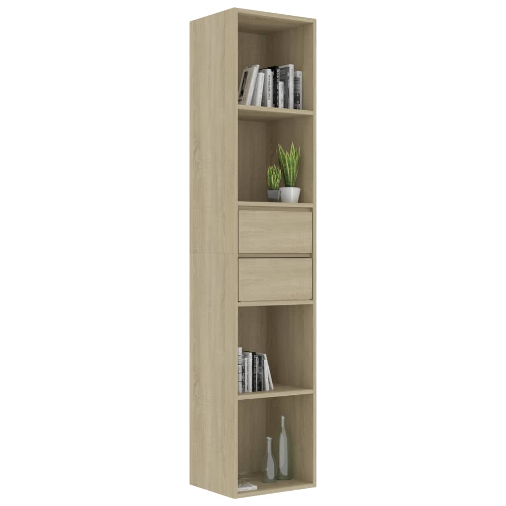 Libreria Rovere Sonoma 36x30x171 cm in Legno Multistrato