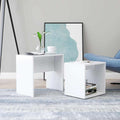 Tavolino da Salotto Bianco 48x30x45 cm in Legno Multistrato