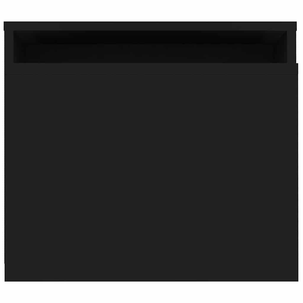 Set Tavolini da Salotto Nero 100x48x40 cm in Legno Multistrato