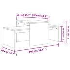 Set Tavolini Salotto Rovere Sonoma 100x48x40 cm Multistrato