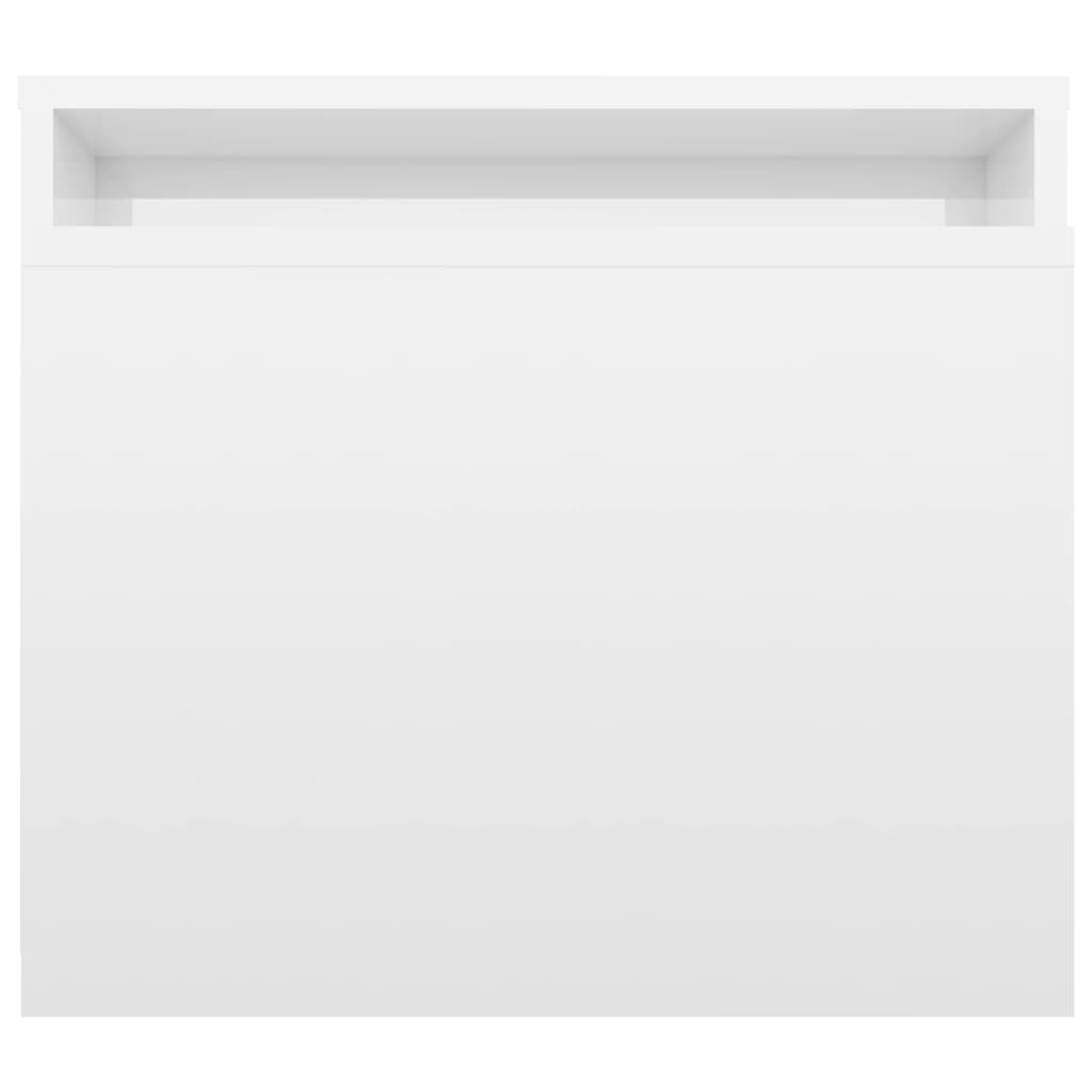 Set Tavolini da Salotto Bianco Lucido 100x48x40 cm Multistrato
