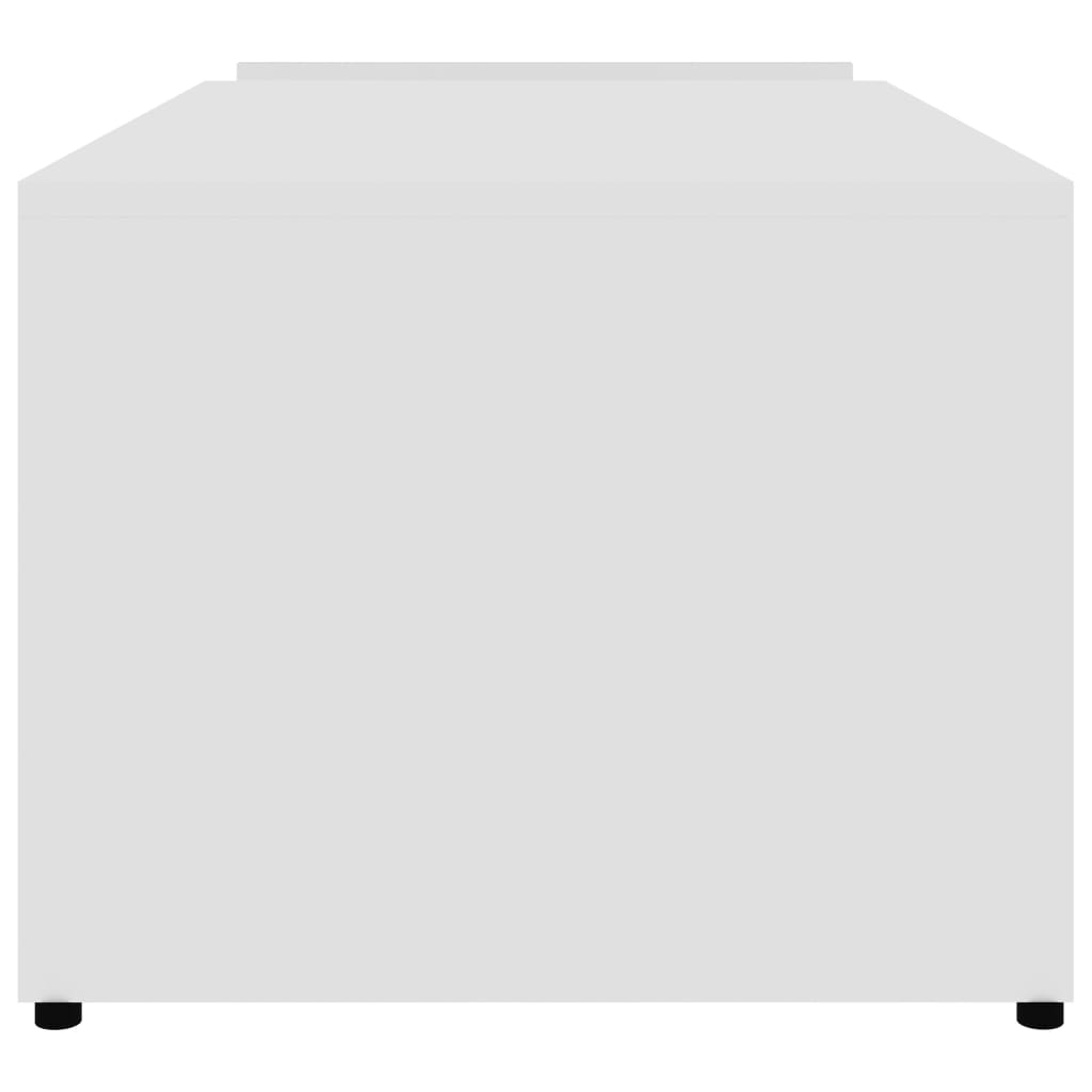 Tavolino da Salotto Bianco 90x45x35 cm in Legno Multistrato