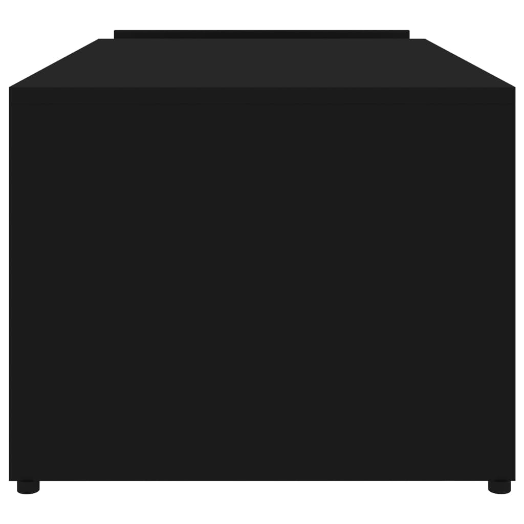 Tavolino da Salotto Nero 90x45x35 cm in Legno Multistrato