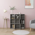 Libreria Grigio Cemento 90x30x90 cm in Legno Multistrato