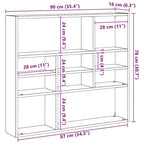 Scaffale a Parete Bianco 90x16x78 cm in in Multistrato