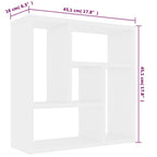 Scaffale a Parete Bianco 45,1x16x45,1 cm in Legno Multistrato