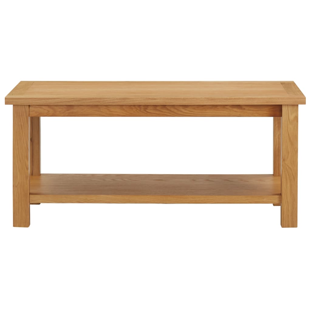 Tavolino da Salotto 90x45x40 cm in Legno Massello di Rovere