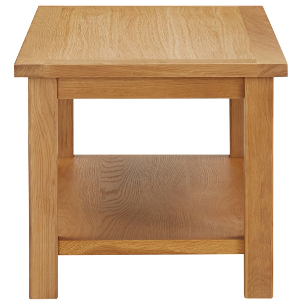 Tavolino da Salotto 90x45x40 cm in Legno Massello di Rovere