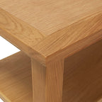 Tavolino da Salotto 90x45x40 cm in Legno Massello di Rovere