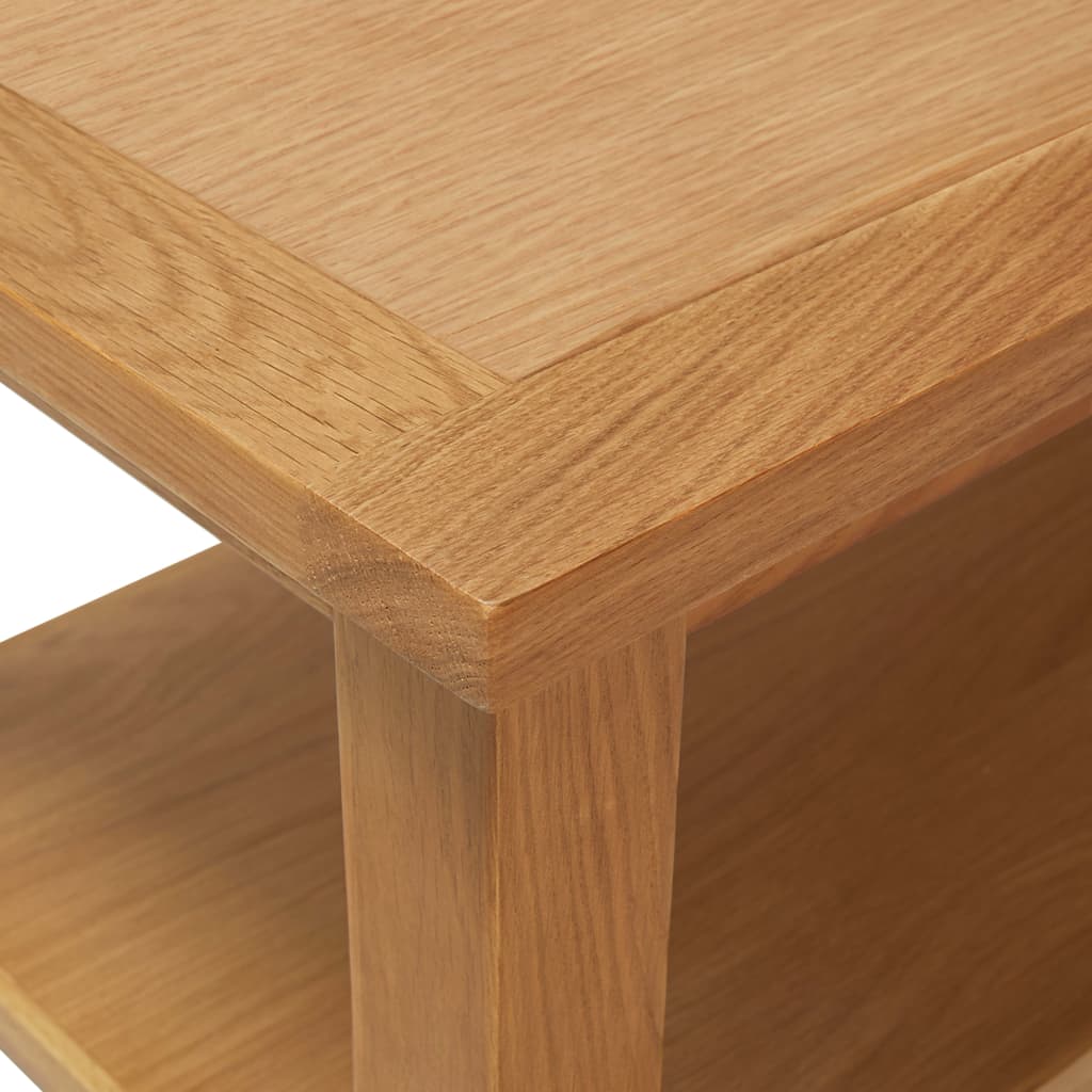 Tavolino da Salotto 90x45x40 cm in Legno Massello di Rovere
