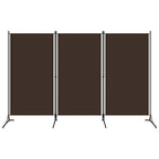 Paravento a 3 Pannelli Marrone 260x180 cm