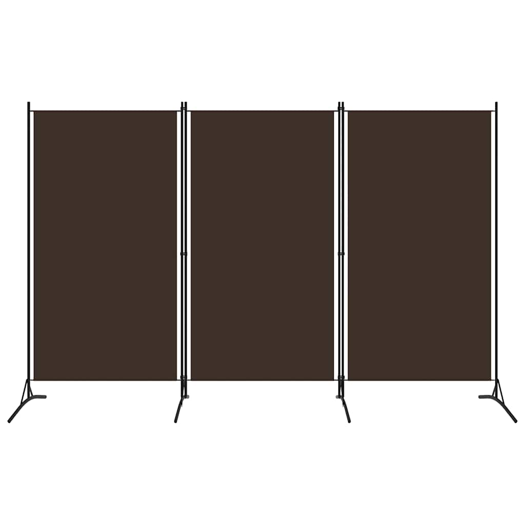 Paravento a 3 Pannelli Marrone 260x180 cm
