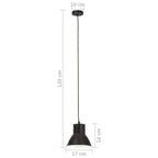 Lampada a Sospensione 25 W Nera Rotonda 17 cm E27
