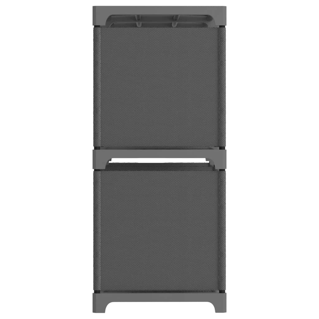 Mobile per 4 Scatole a Cubo Grigio 69x30x72,5 cm in Tessuto